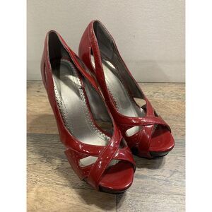 Bakers Red Patent Heels Size‎ 7.5 M